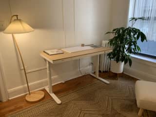 Standing / adjustable height desk in office