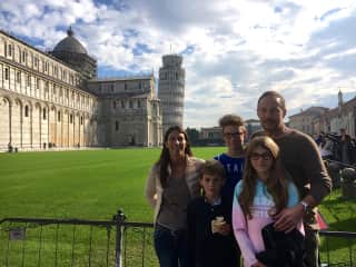 The whole family.....in Pisa