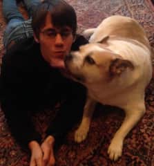 James getting some kisses from Cody