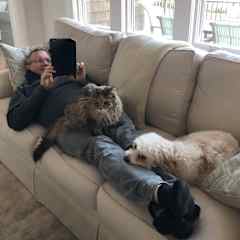 Afternoon Siesta! There’s nothing better than an afternoon rest with a fur blanket - kindly provided by fur friends Olivia & Monty.