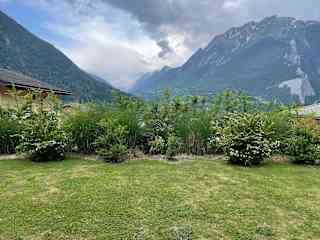 view south from bedrooms, up Val Ferret towards Italy