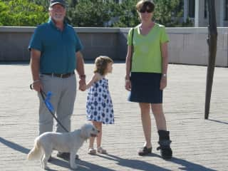 My husband Dave, myself, my granddaughter and Emma