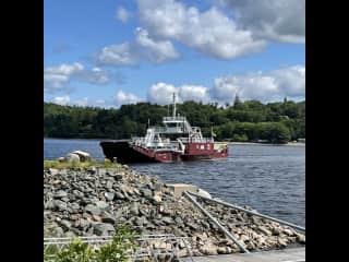 Enjoy driving and taking in all the beautiful sites.  This is one of many free cable ferries.