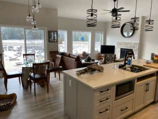 Kitchen to living area.