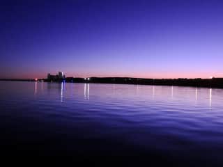 Sunset view from the local jetty. A relaxing place to enjoy the view or pack a fishing rod or crab net and try your luck.