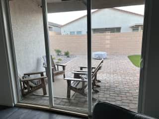 Back sliding door