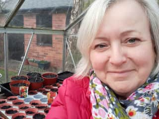 June's first spring in the greenhouse.