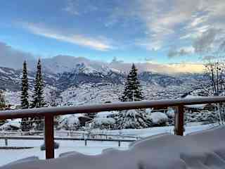 View from the balcony after snowfall