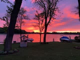 End your day with a sunset over the lake