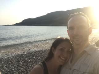 After a swim at the beach on the Gower.