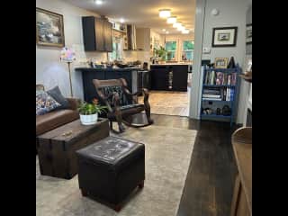 Living room and kitchen