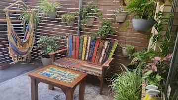 Catio sitting area