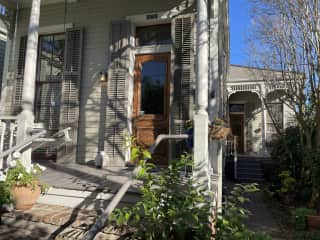 Front view of House and side garden.