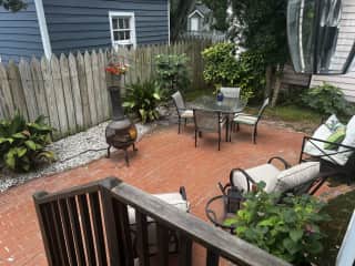 Private back patio