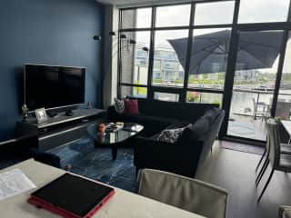 Living room and TV area