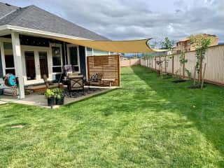 Large fenced backyard. We have since added a covered patio, will update photo soon!