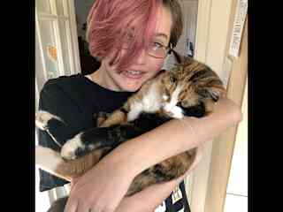 Teddy’s sister, Kubo, now lives with the kids’ dad. Much missed.