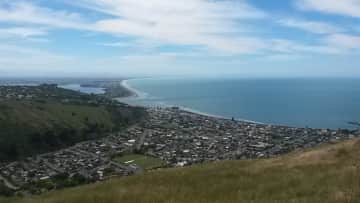 View over Sumner and the Pacific ocean