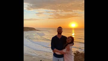 Arno and I in Morocco, always looking for great waves and sunsets