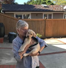 Me and 8 week old Chief, starting his service dog training