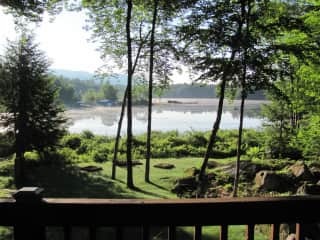 View of lake from deck