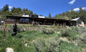 View of the cabin from the front yard