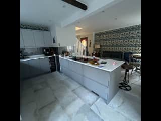 Kitchen with living area
