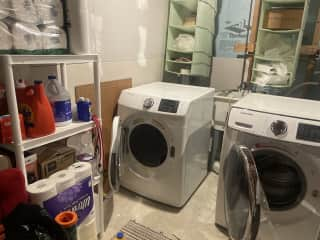 Washer/dryer and laundry detergents etc available for your use