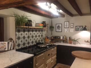 Cosy Aga in kitchen