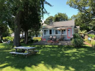 Back view of house from the Bay