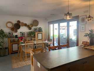 Dining room with access to covered deck