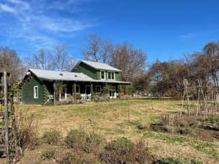 Our log cabin, seen from the garden