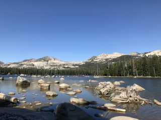 Day trip up to the Crystal Basin for hiking or swimming in Alpine lakes.