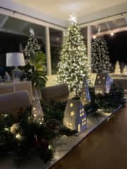 A bit of holiday cheer in our dining room.