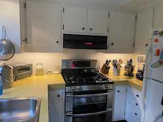 Double gas oven and range, Balmuda toaster, compost bucket