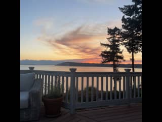 Views of Puget Sound, Useless Bay and the Olympic Mountains.  Gorgeous west facing views!