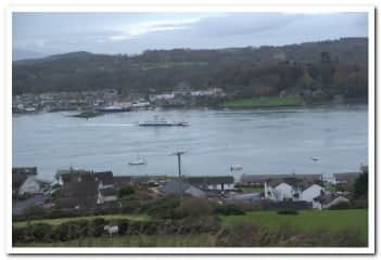 From Portaferry looking across Strangford Lough to the ferry