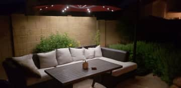 Intimate back patio