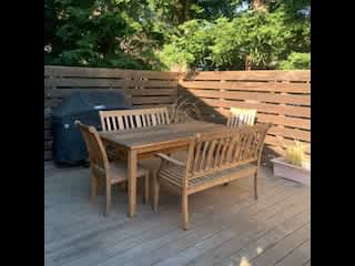 garden sun on the deck