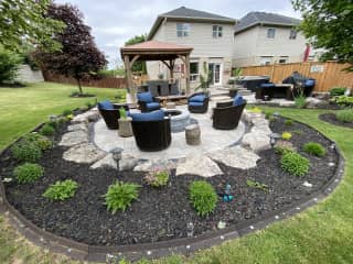 Main backyard living area