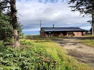 Our cozy rustic cabin. Home to Mandy and Ollie.
