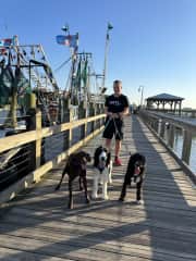 where the trail in our neighborhood opens up to...at Shem Creek