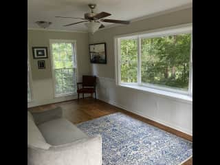 The sunroom is an excellent place for relaxing