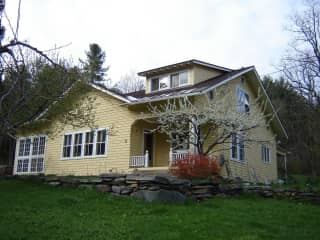 Spring time in Vt; the plum. tree is in bloom