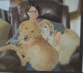 My favorite picture of me and my loves, Chance and Goldie
