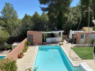 Pool and bbq area, 
The view from your room