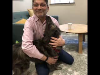 A hug with Porter