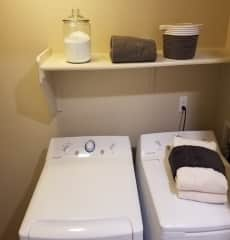 Full size washer and dryer. If you need to run a load of clothes feel free to do so!