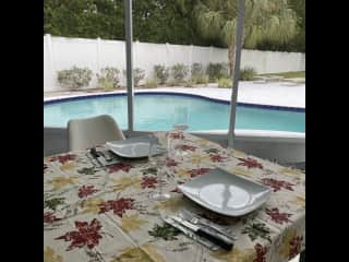 Dinner for two by the pool