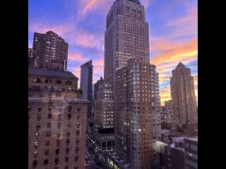 Sunset views from kitchen window